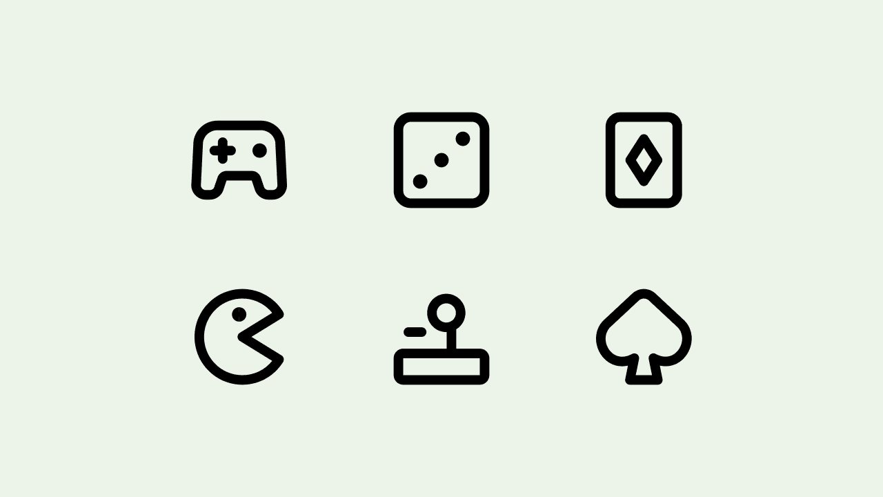 Micro Line Gaming Icon Set