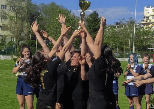 female players celebrating