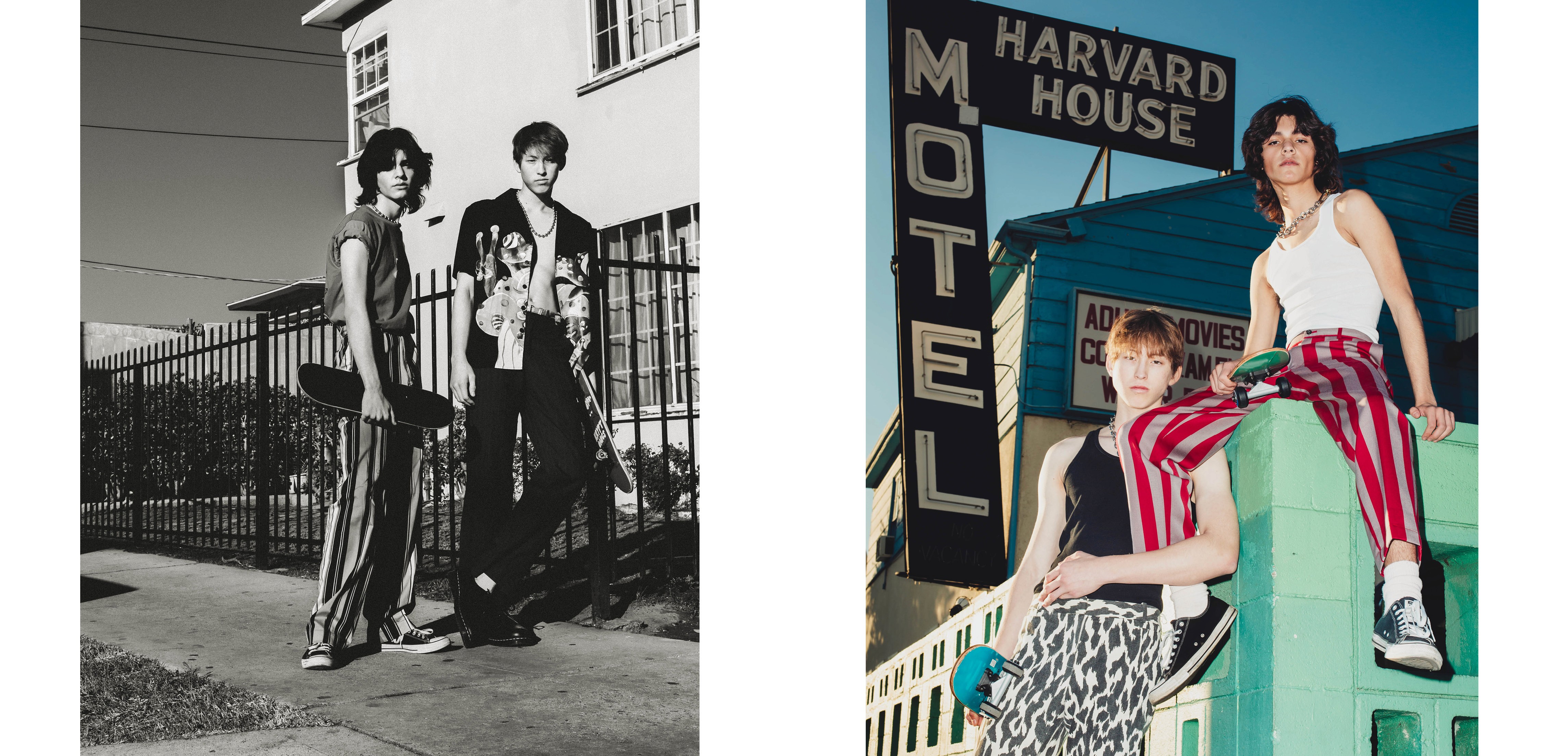 skater menswear editorial for cake magazine photographed in l.a by Ori Paul Levi