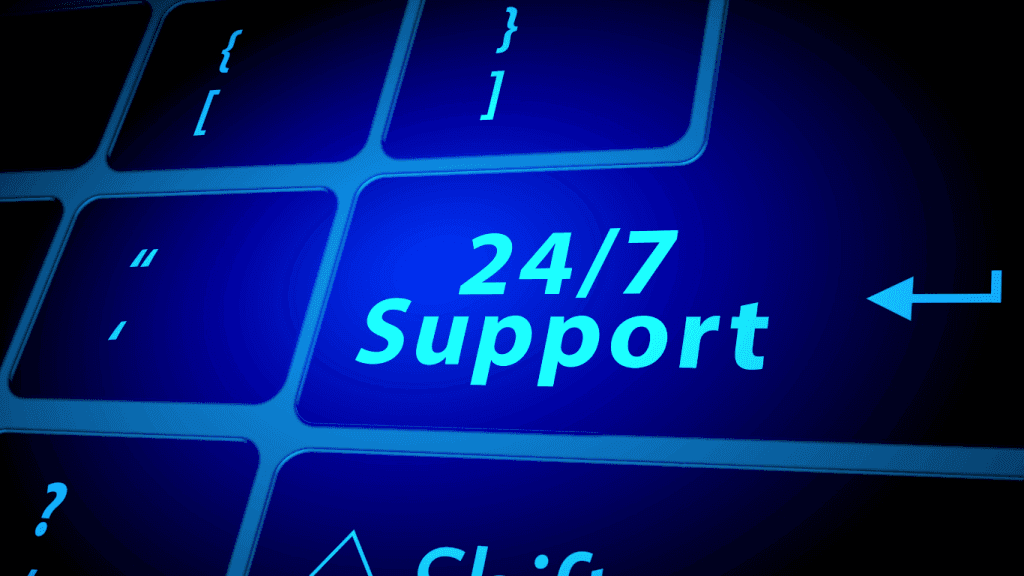 Image showing 24/7 support available