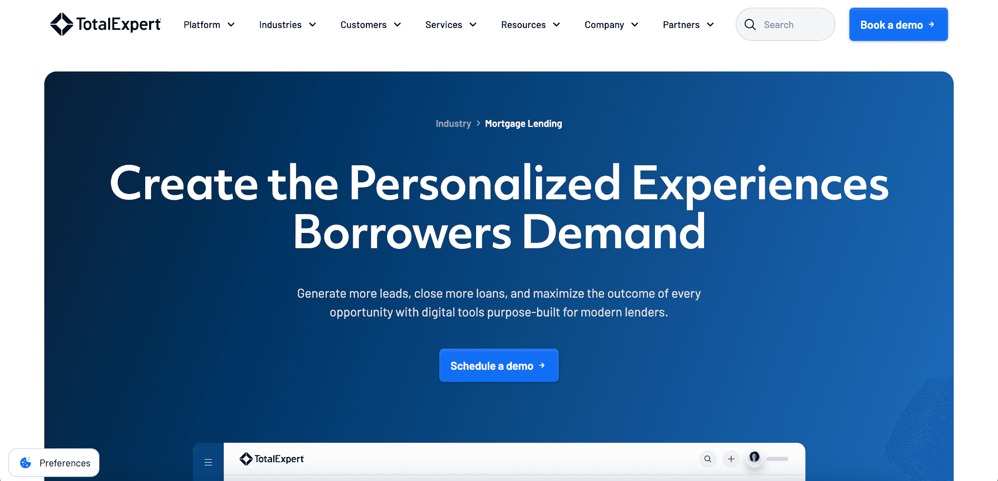 Total Expert web homepage