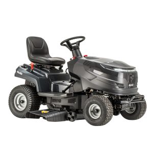 orange and black ride on lawn mower