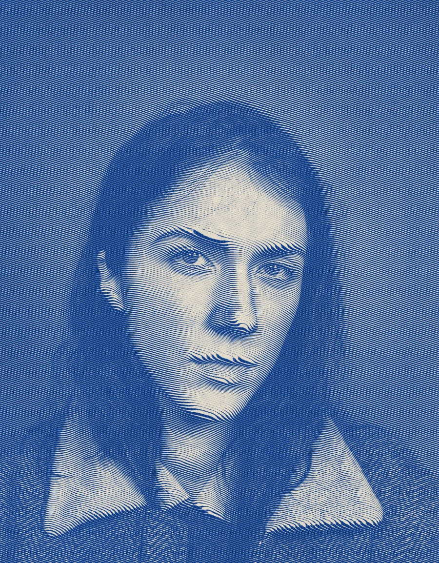 Iris Calloway, engraved portrait