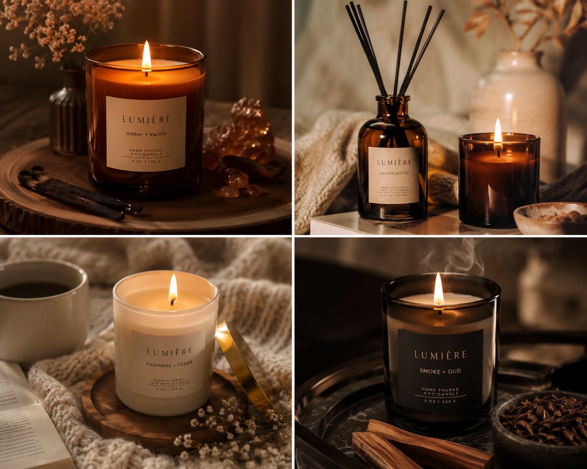 Luxury Candle Product Photography