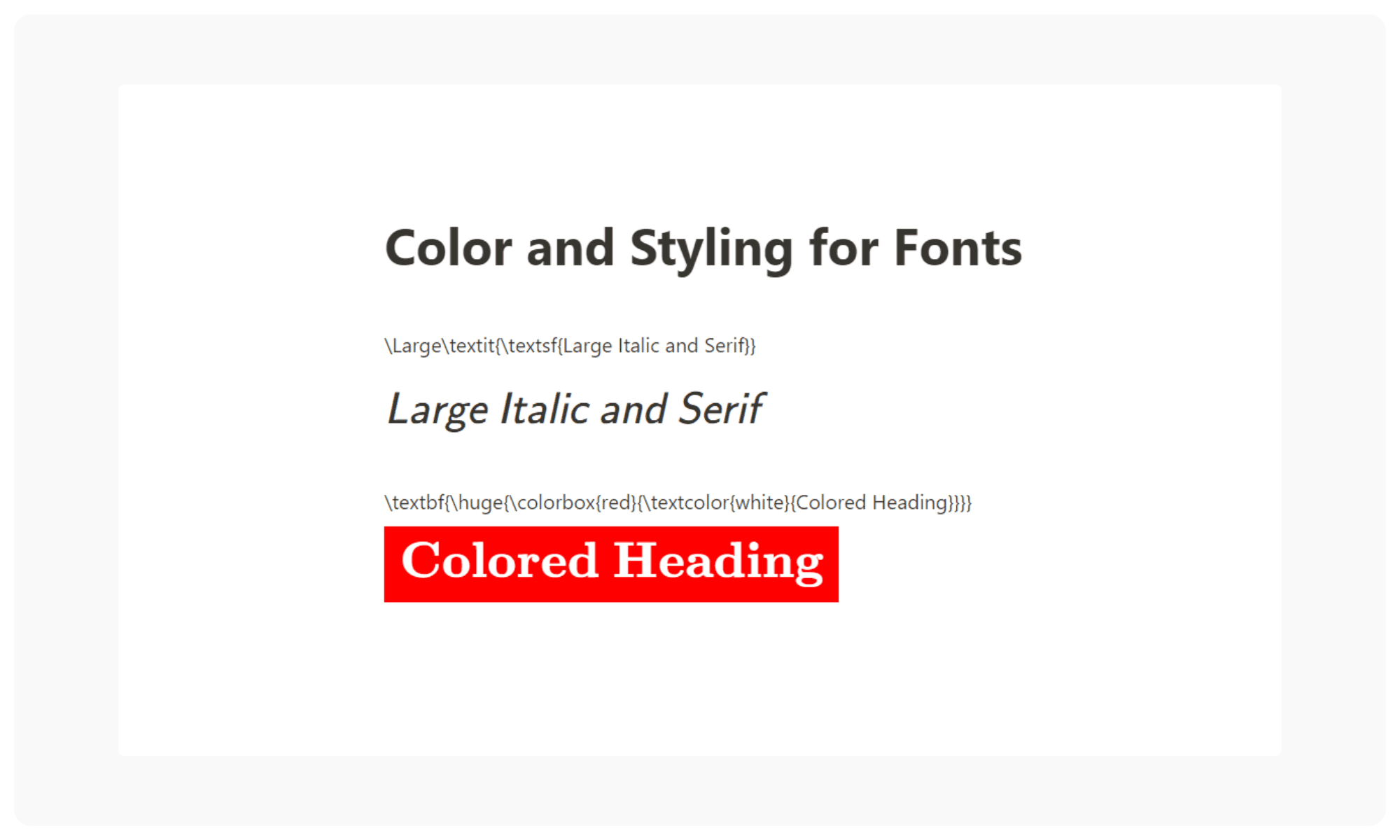 Combine Font & Sizing with Math Inline