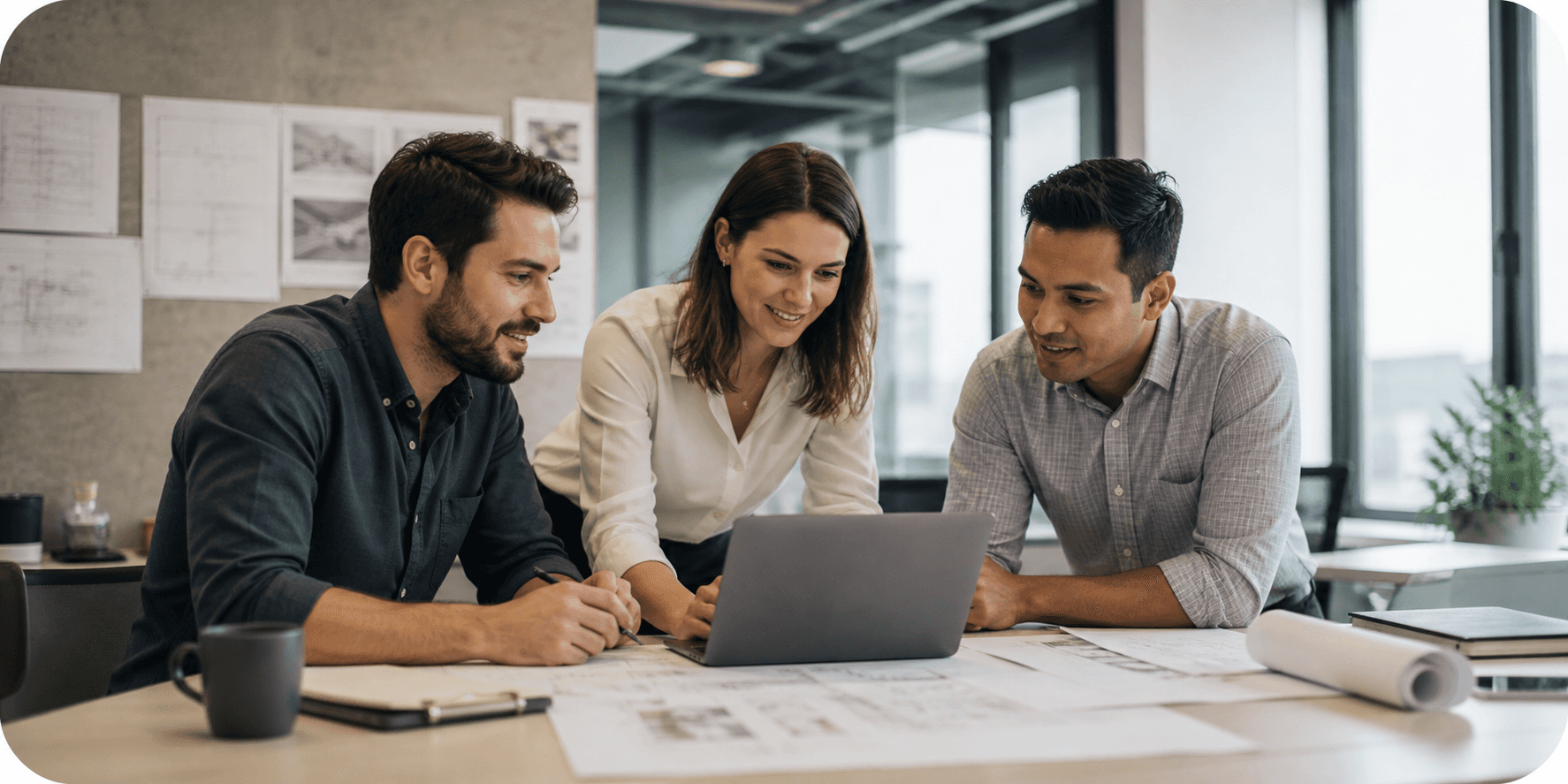 Women in the Office Smiling