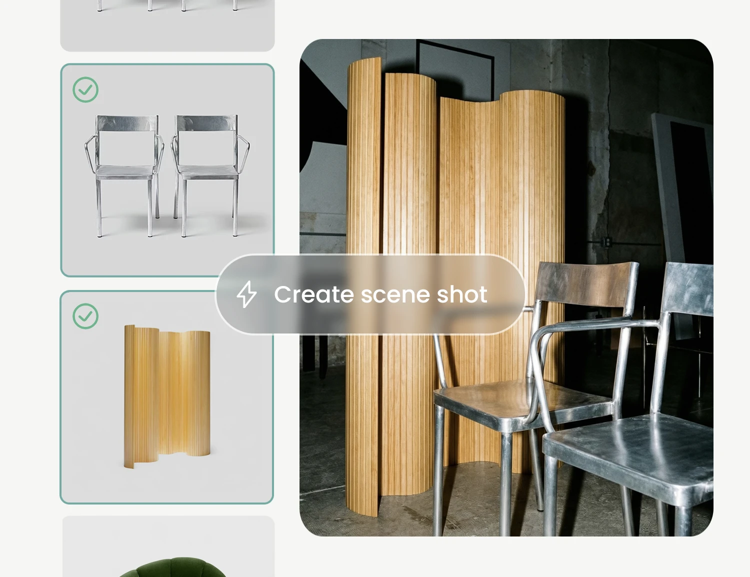 A winding road cuts through rocky terrain, surrounded by patches of green grass and illuminated by sunlight.