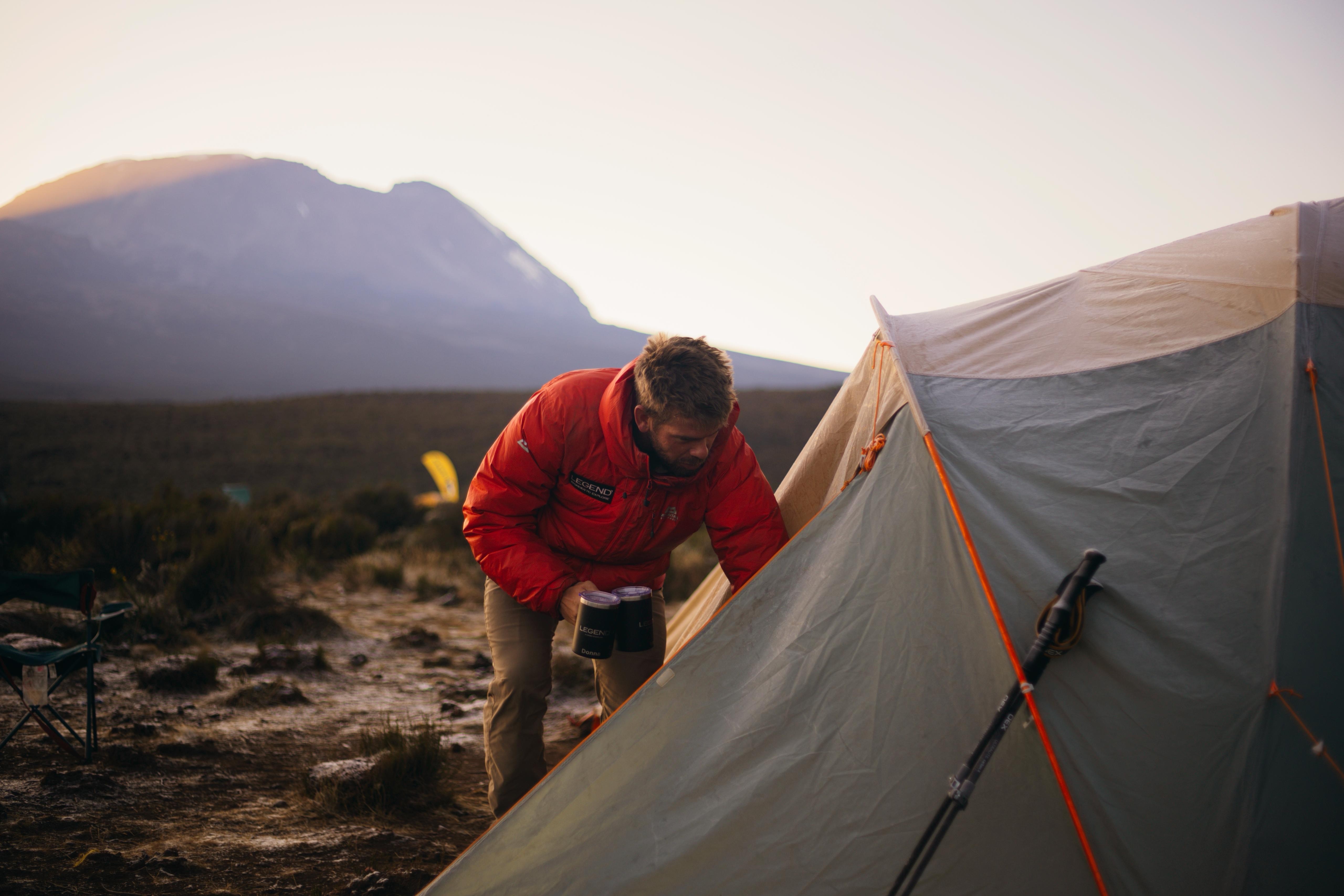 Jack Fleckney leading a Kilimanjaro expedition with Legend Expeditions