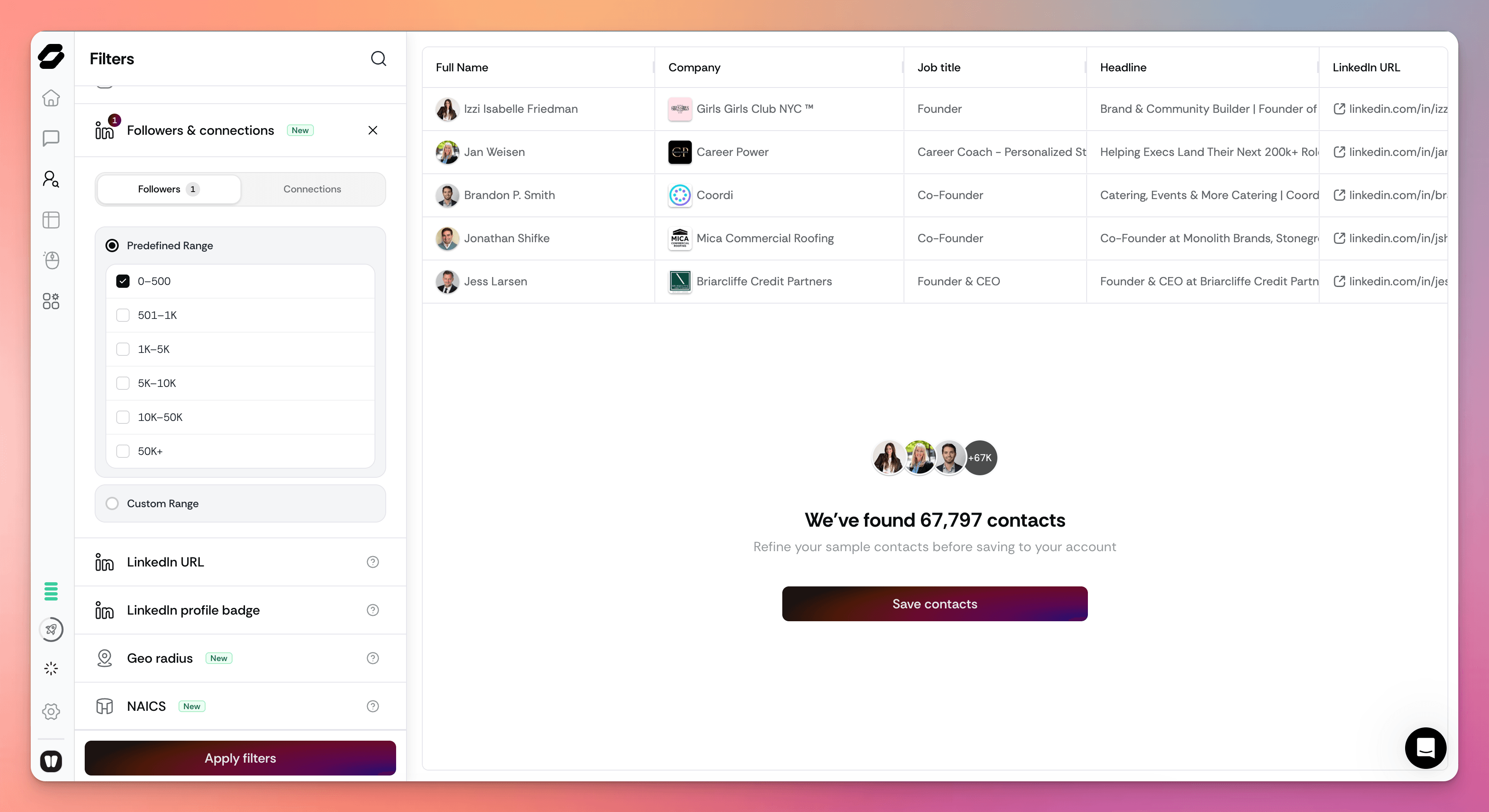 Lead Finder: new filters 🎯