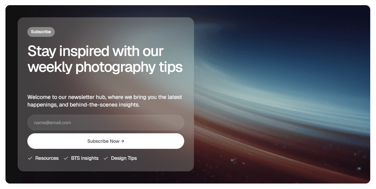 Framer Newsletter Section Component\