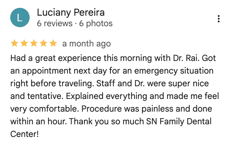 5 Star Patient Review in Newark & Milltown NJ