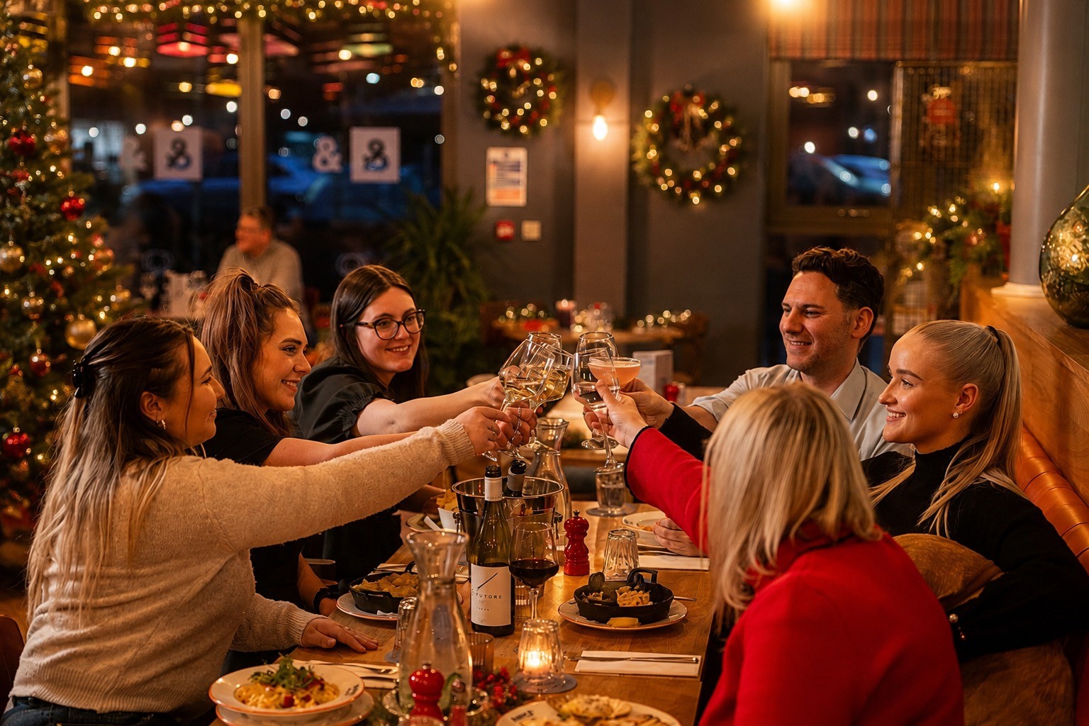 Festive dishes and drinks served at Bareca