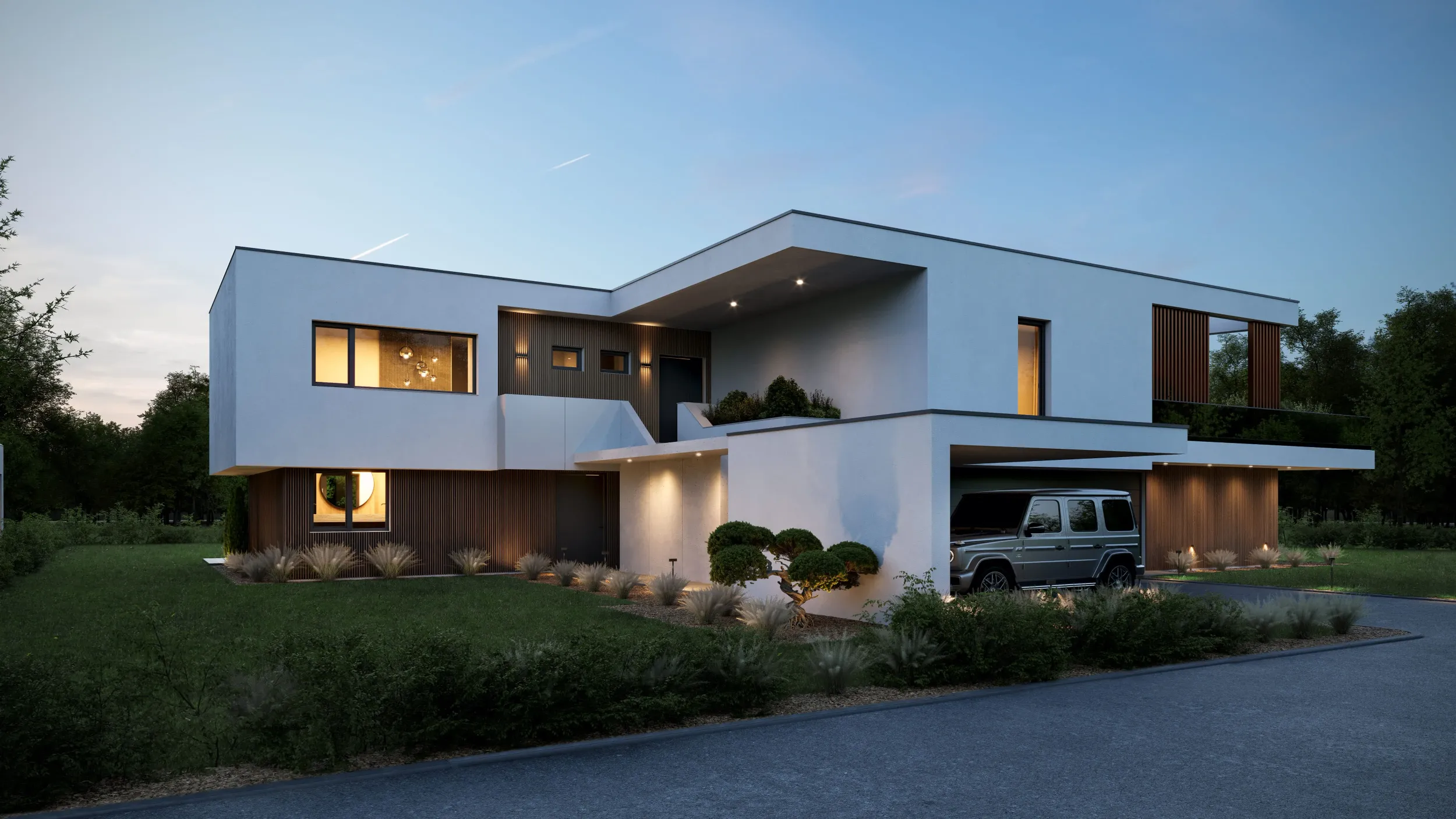 Render der Außenansicht von Projekt Urban Light