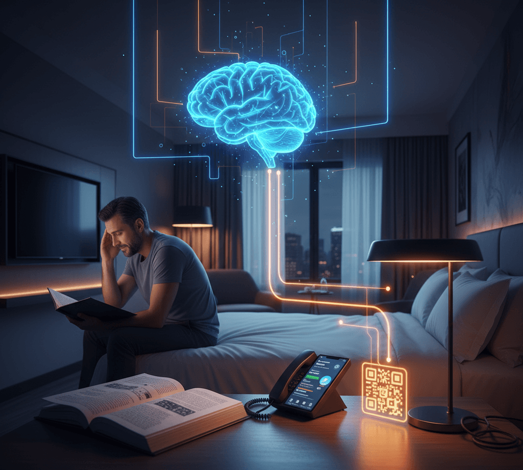 Hôtels : "Code WiFi ?" demandé 89 fois par jour EN CHAMBRE - Comment l'IA répond instantanément à TOUTES les questions pratiques et libère la réception