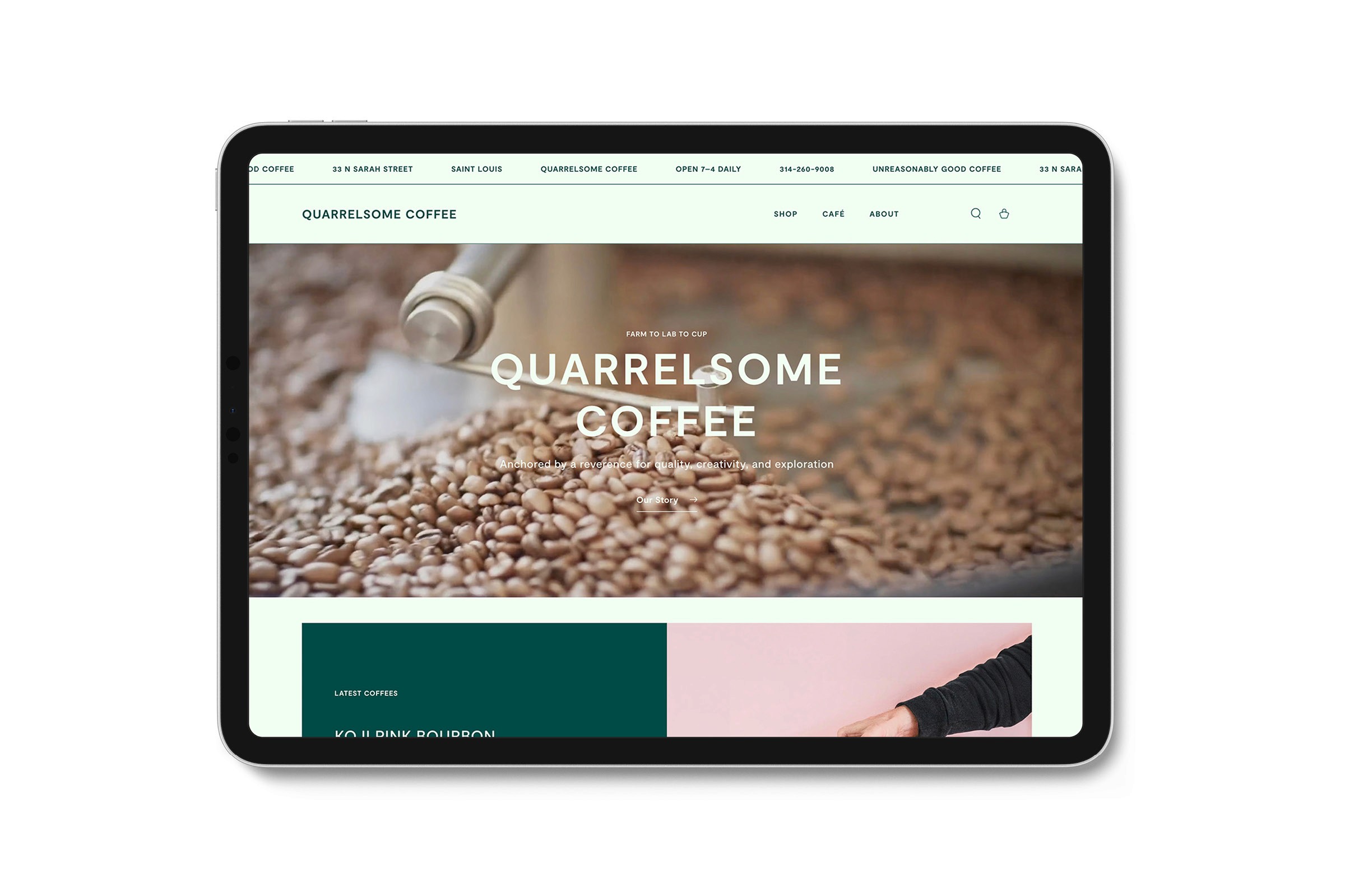 Quarrelsome Coffee Website Design