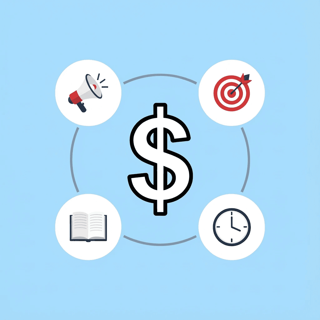 Direct marketing lead generation challenges: high costs, low response rates, and timing issues connected to the central hub