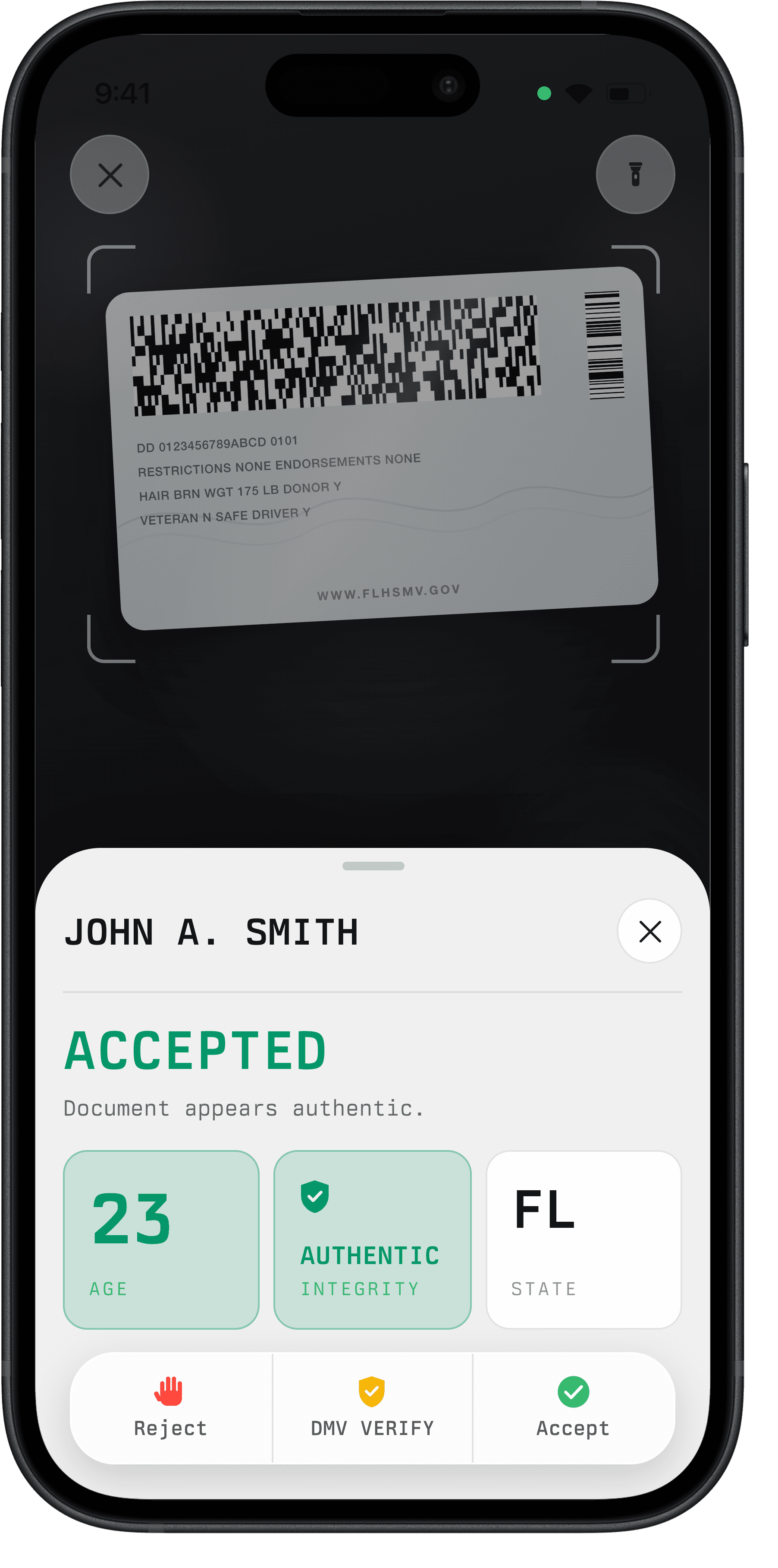 Phone mockup of the Superpower app