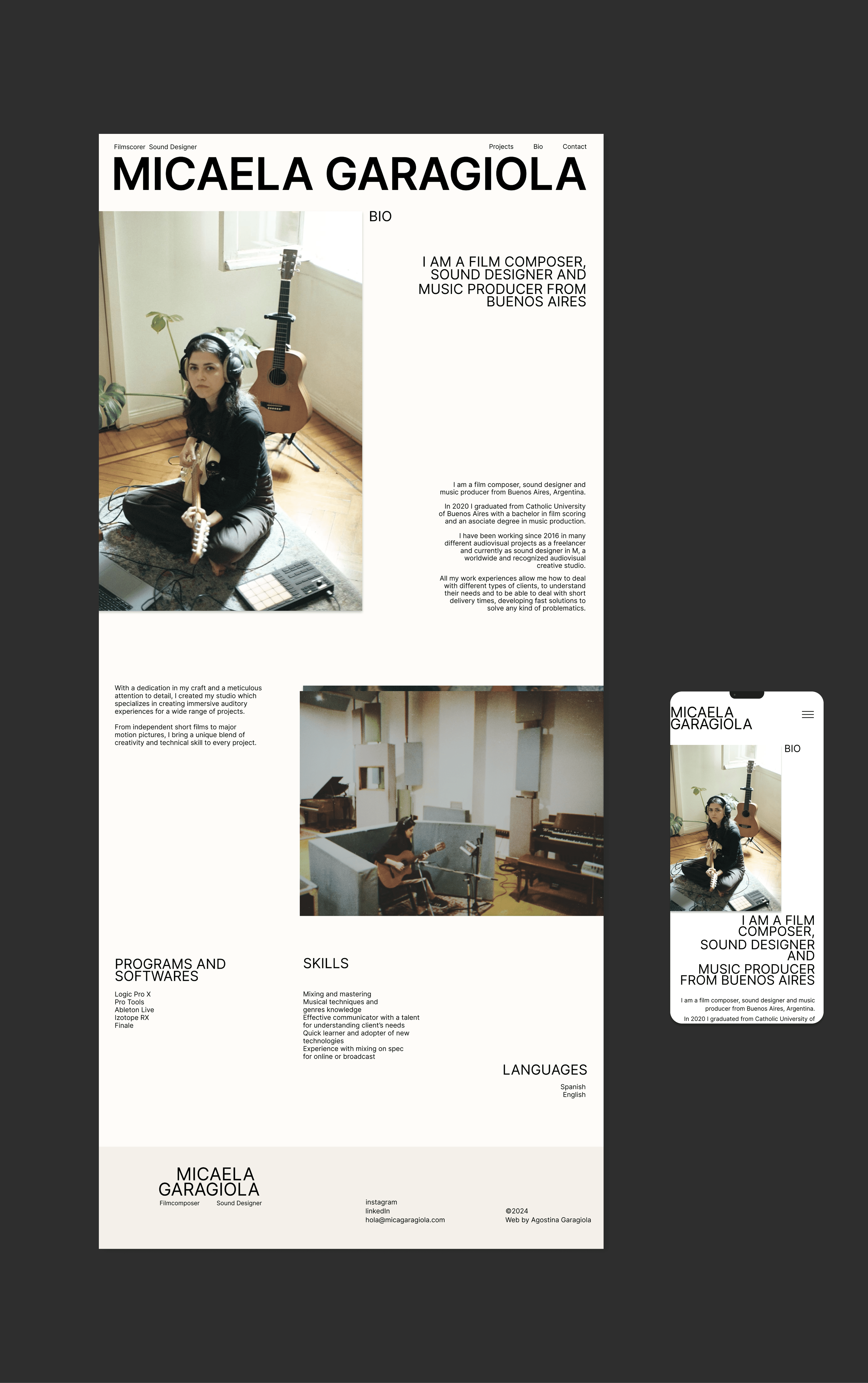 Le Buzz website on mobile