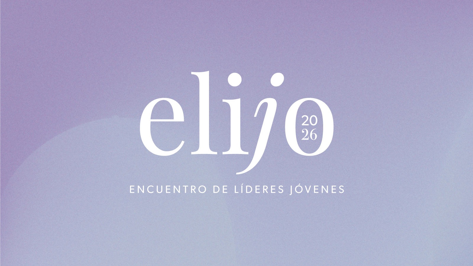 Imagen con logo de ELIJO en blanco sobre colores difuminados en tonos celestes y morados, en nota de convocatoria de IdeaPaís.