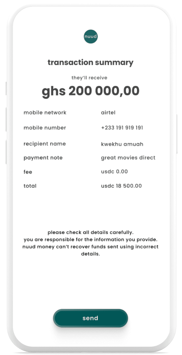 nuud money app home page