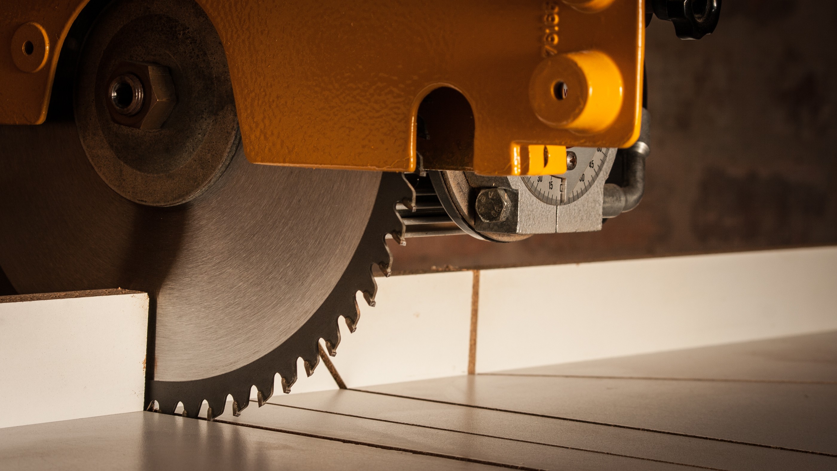 A radial arm saw cutting blade showcasing its precision for cutting by Automech