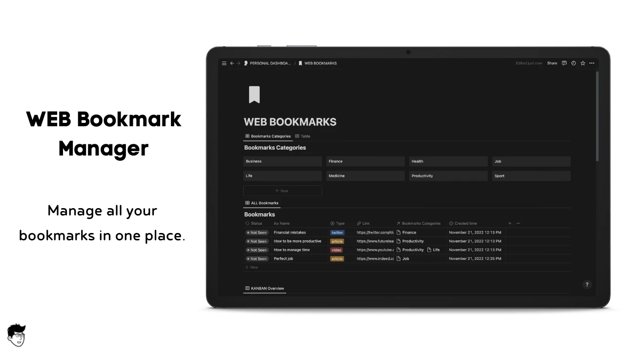 Web Bookmark manager
