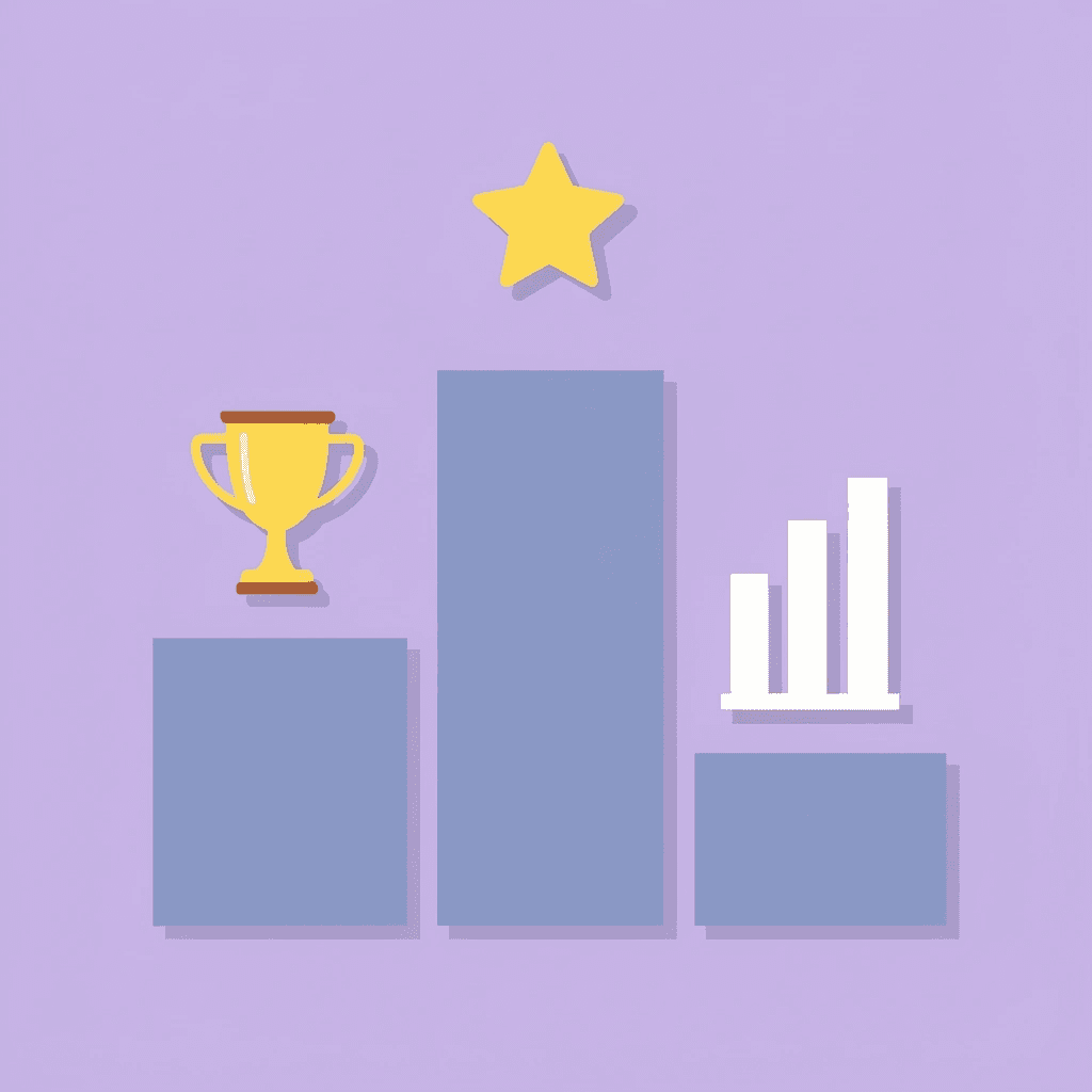 Podium showing top three Granola alternatives among 13 options