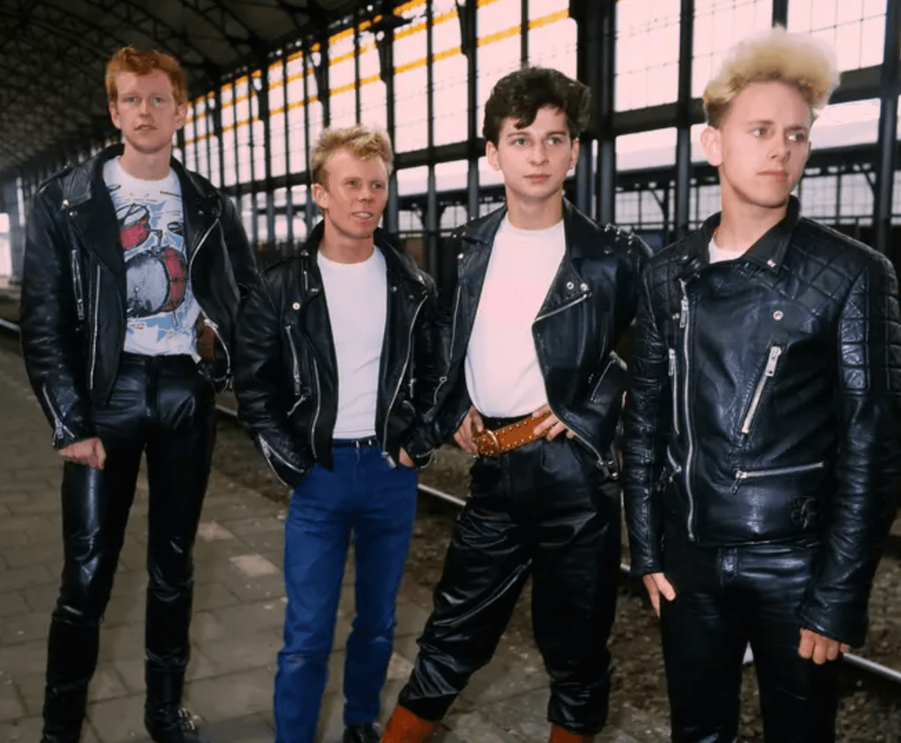 New wave rock group Depeche Mode. Lauded for their integration on synths and drum machines into the rock genre.