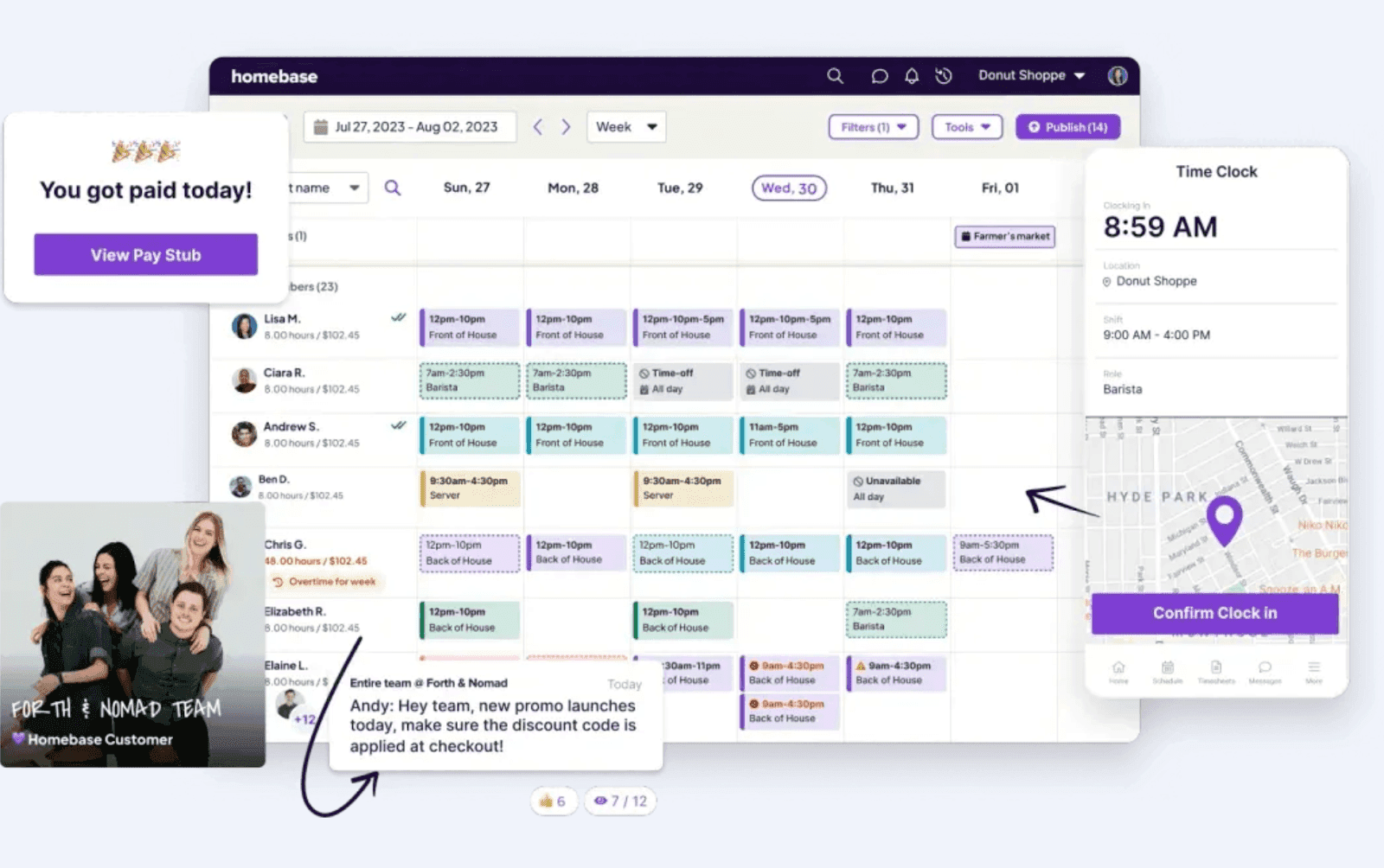 timesheet in homebase