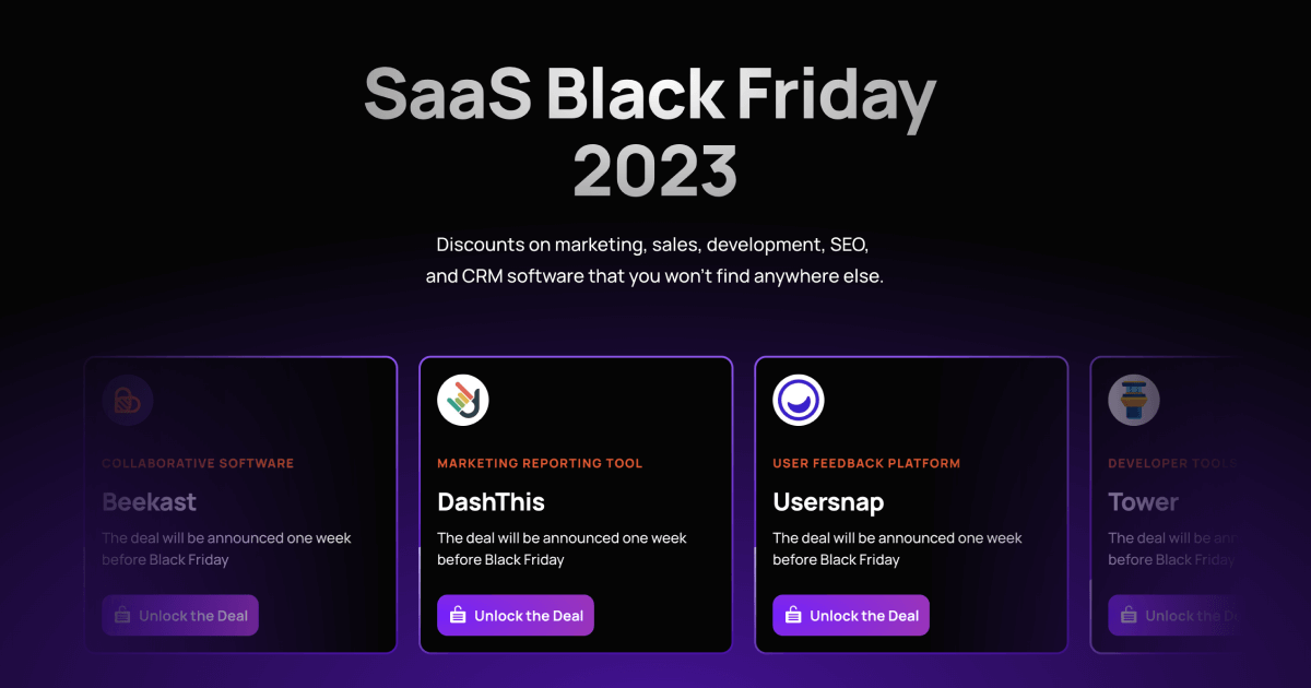 40+ Black Friday & Cyber Monday Software Deals (2023)