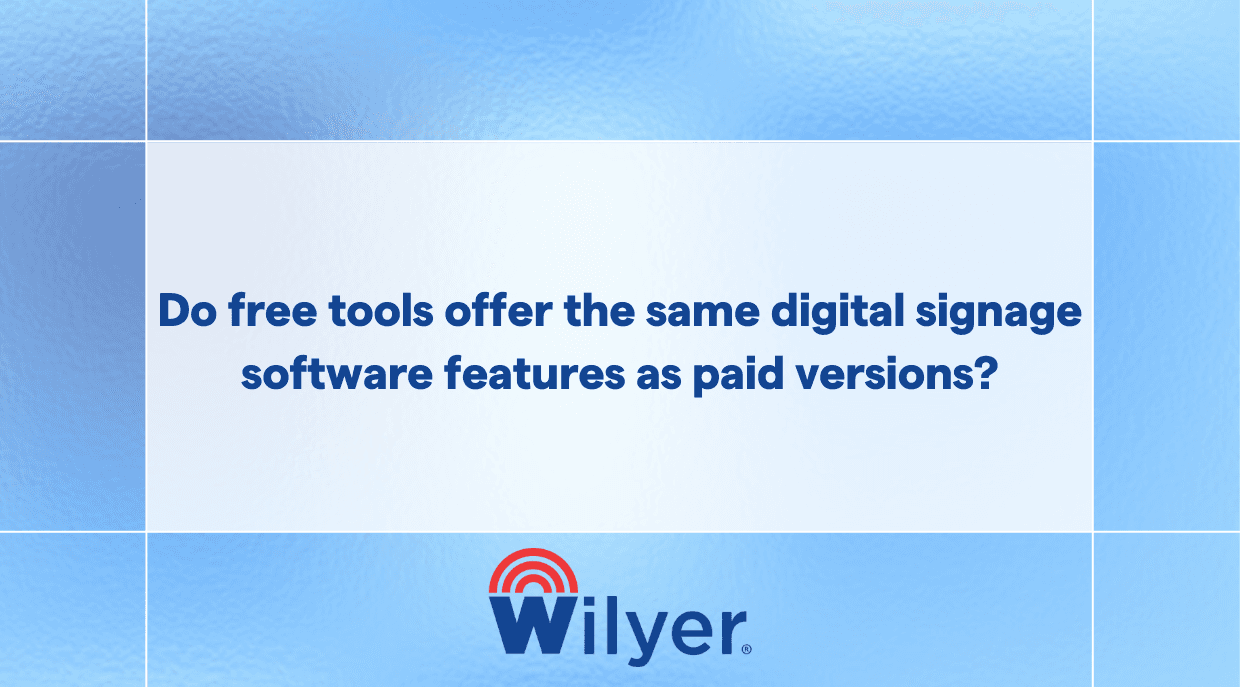 Do free tools offer the same digital signage software features as paid versions?