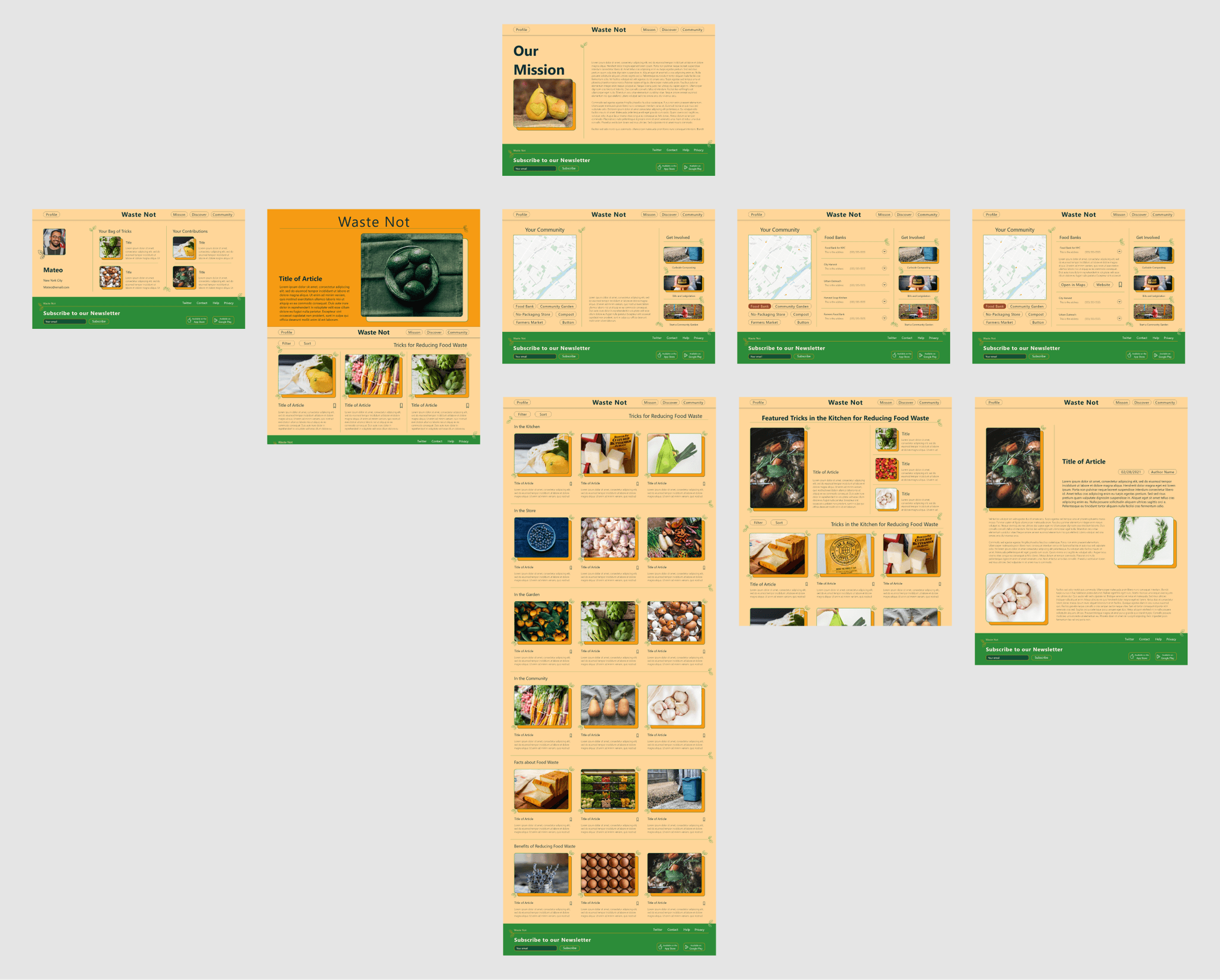 webiste high-fidelity prototype