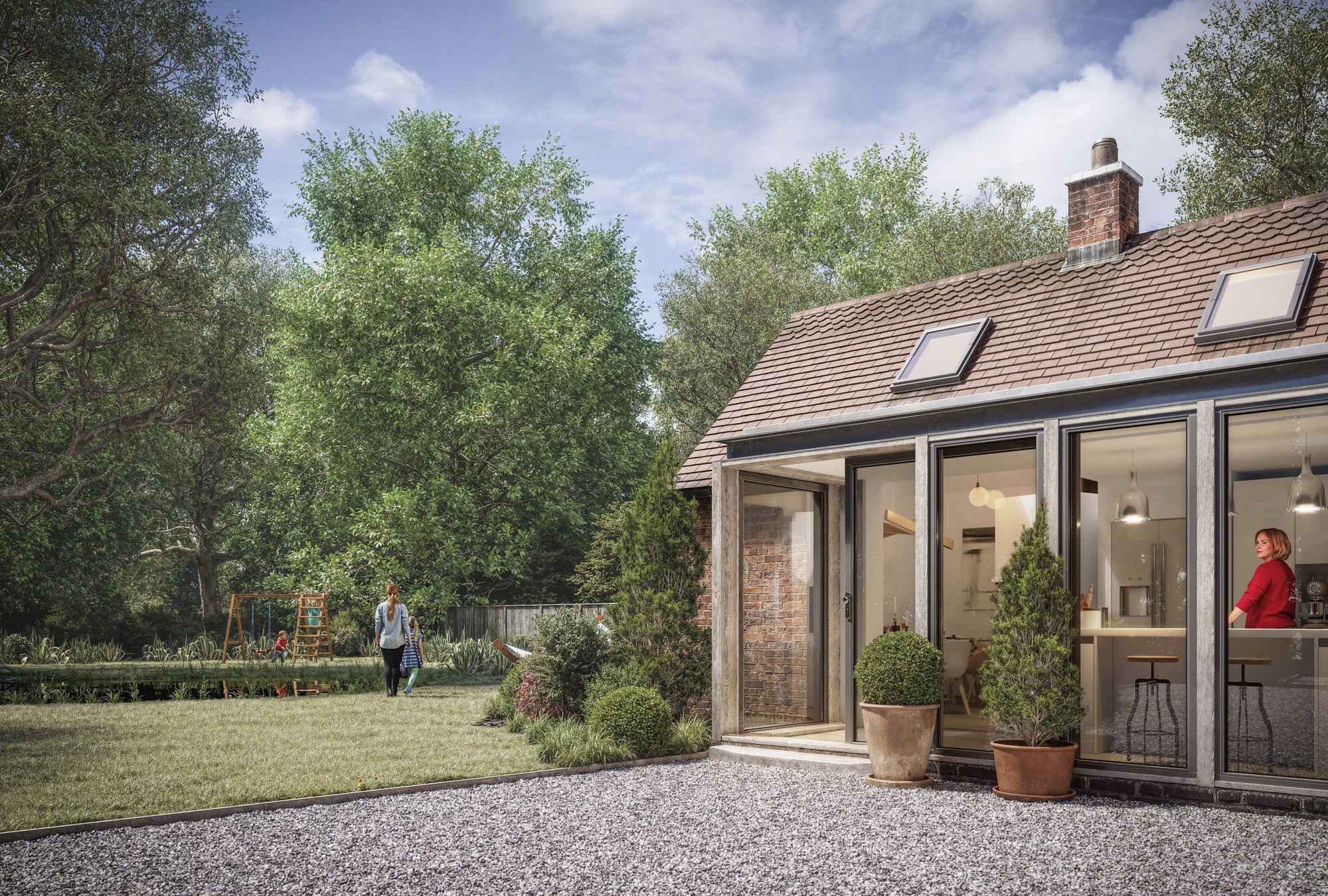 Fishpond Cottage created using 3ds max, V-Ray, iToo software forest pack & photoshop