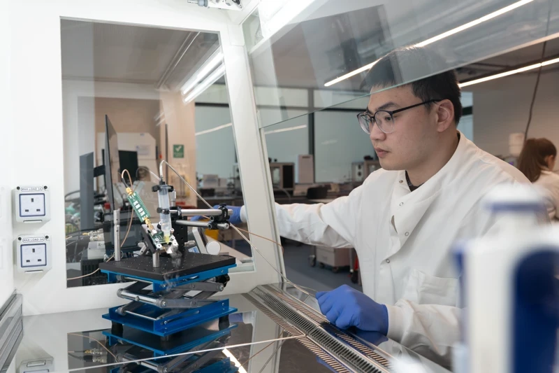 Lab photoshoot for biotech startup