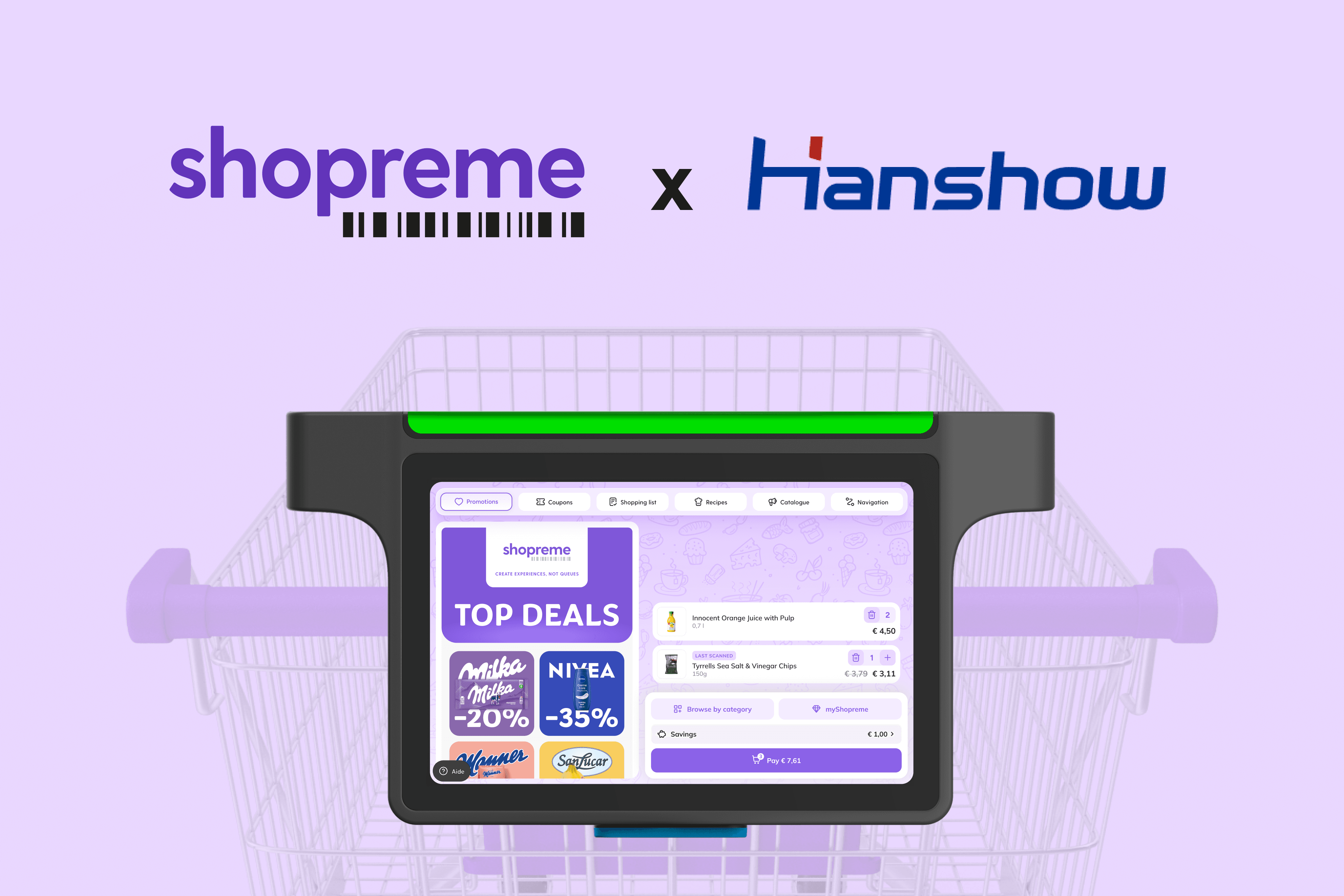 shopreme and Hanshow collaborate on smart carts header image