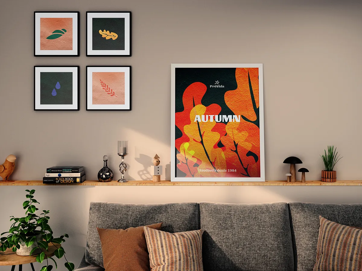 PróVida rebrand seasons autumn poster