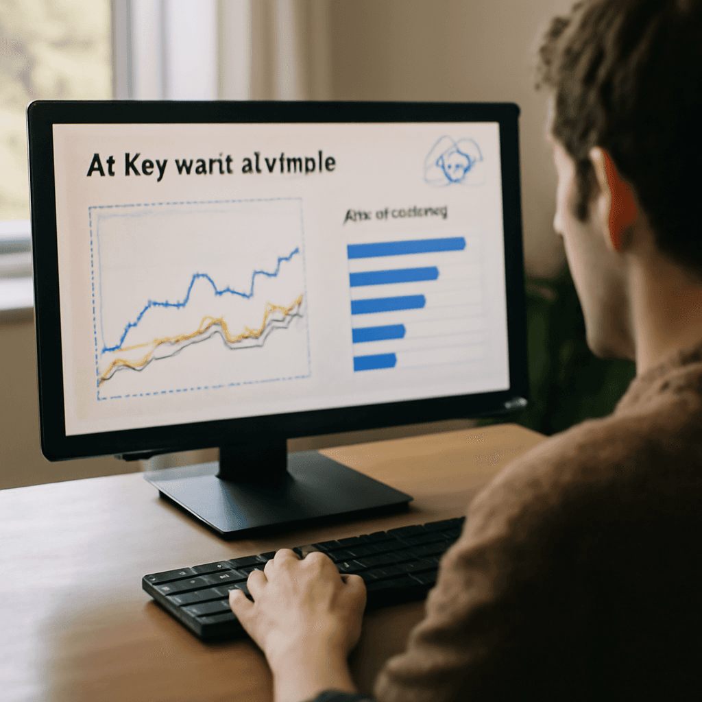 AI-driven keyword analysis dashboard showcasing trending search terms
