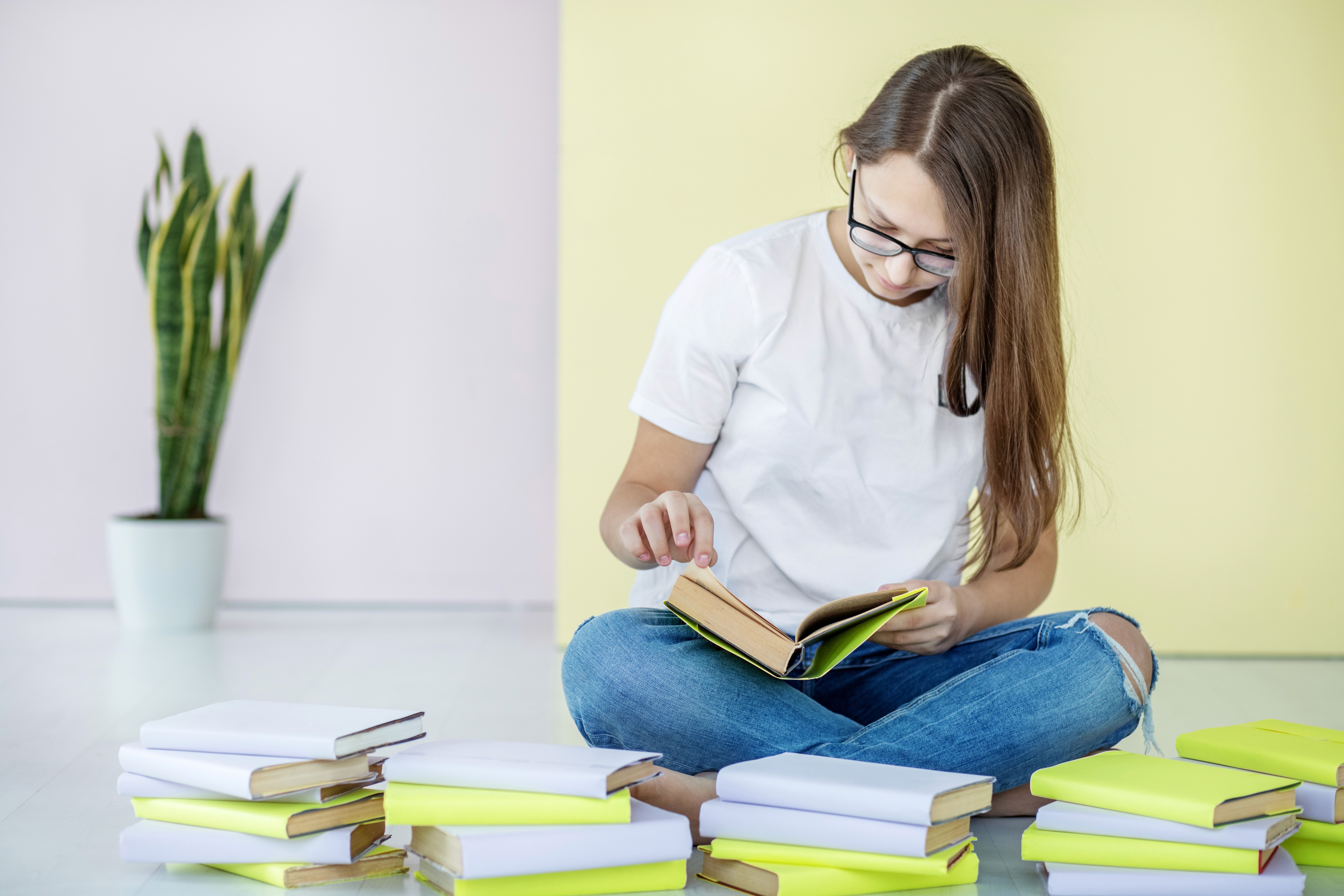 Young Woman Studying