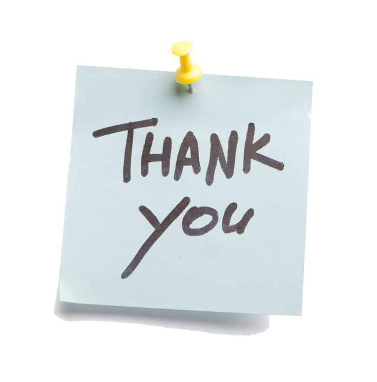 Un post-it avec "Thank You" écrit dessus