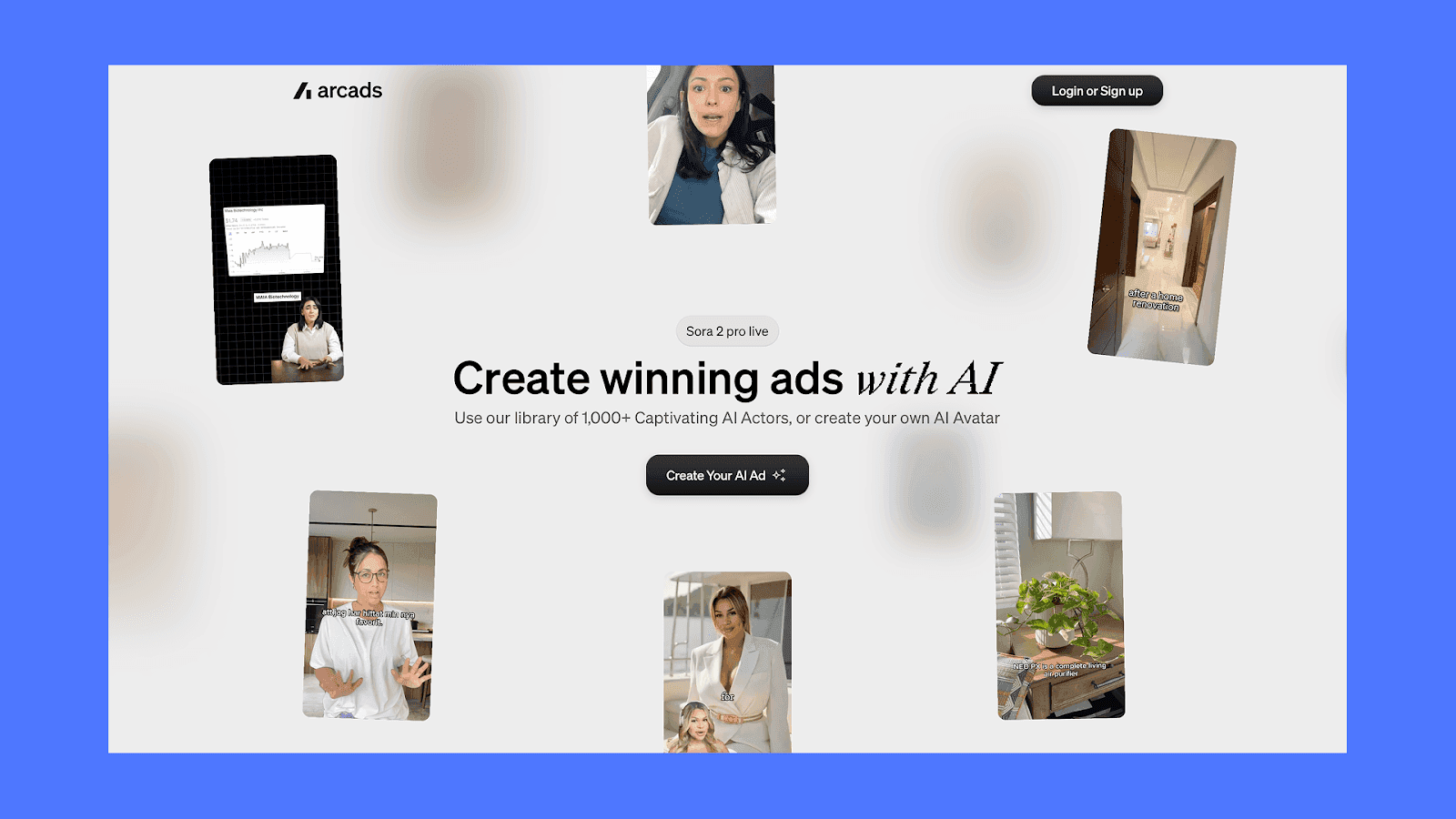 Arcads Homepage