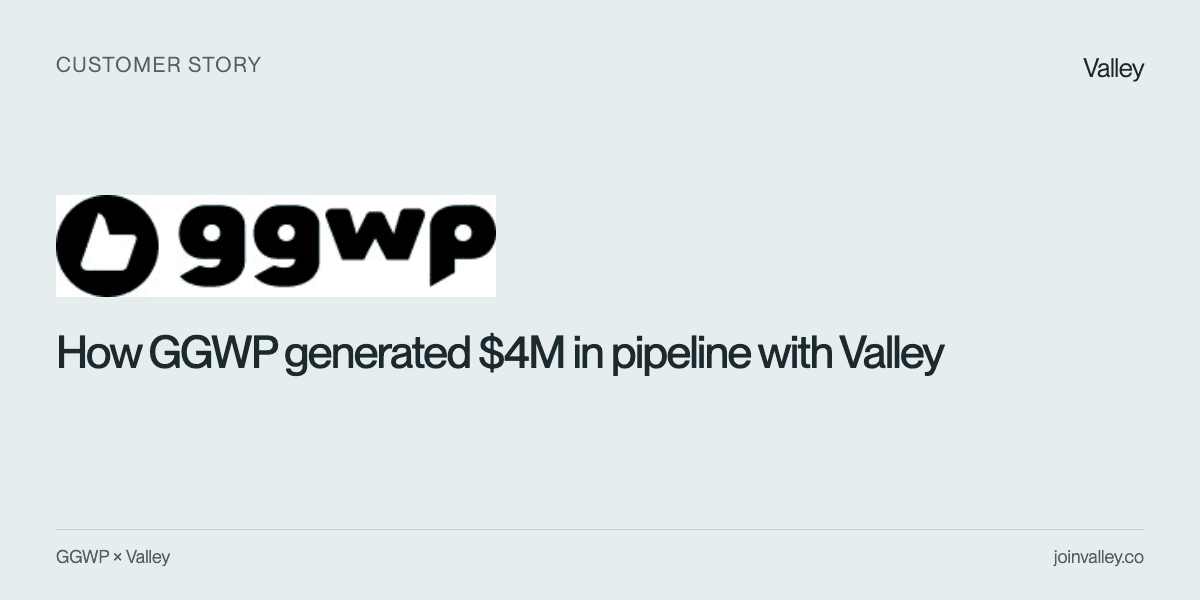 GGWP customer story: How GGWP generated $4M in pipeline with Valley