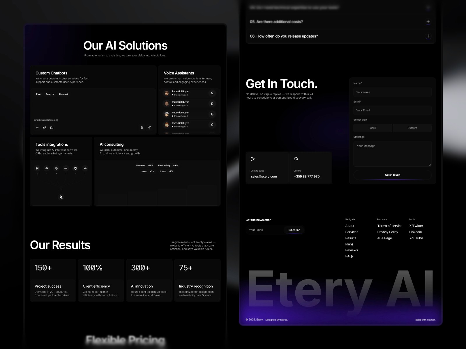 Etery — 现代专业 AI 机构落地页设计灵感