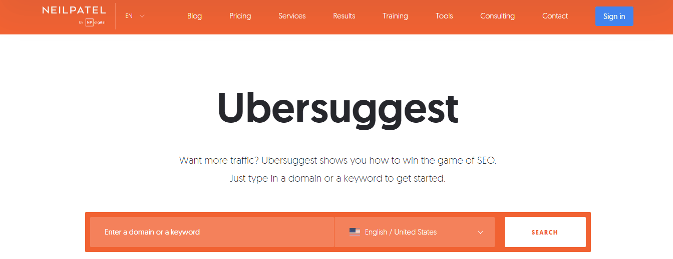 Ubersuggest - Best Content Creation Software 