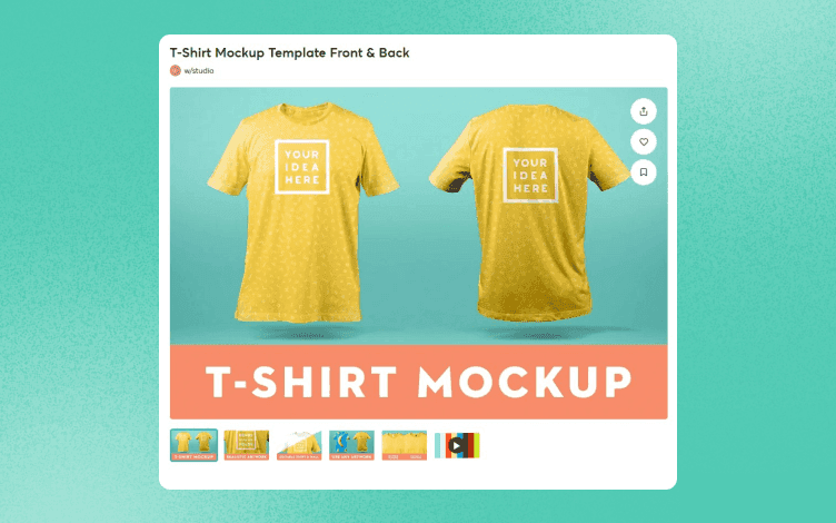 T-Shirt Mockup Template Front & Back