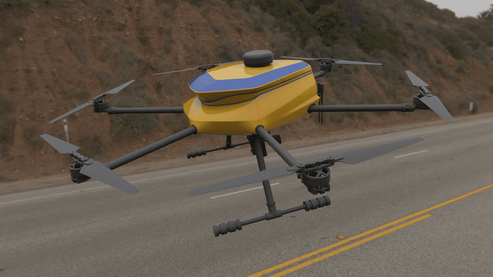 E plane company surveillance drone render by AYA Design Studios