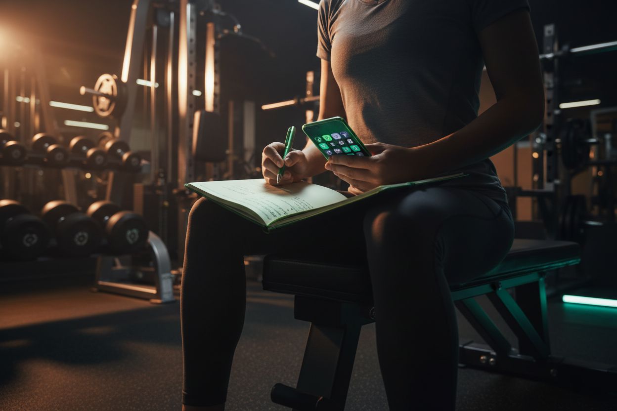 Person planning workout