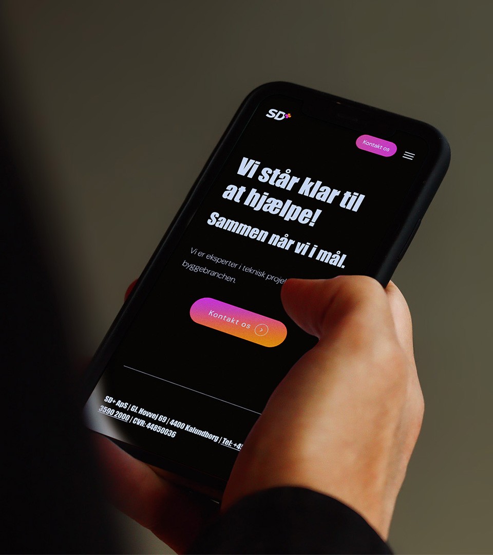 SD+ mobile page view of website made by Gneis