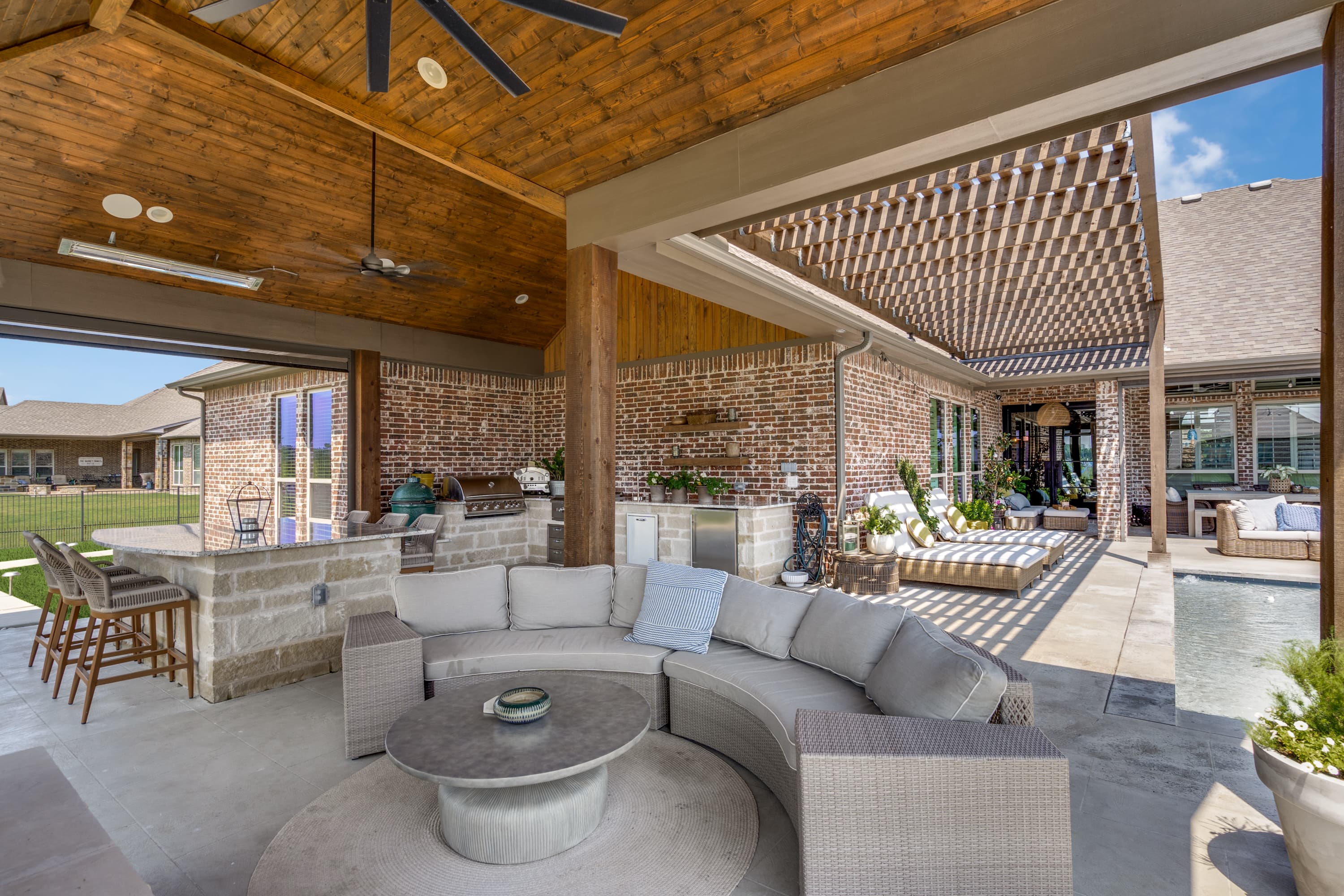 luxury outdoor patio construction