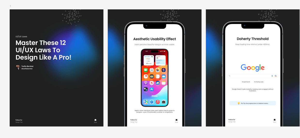 Person looking at a laptop screen with presentation slides.