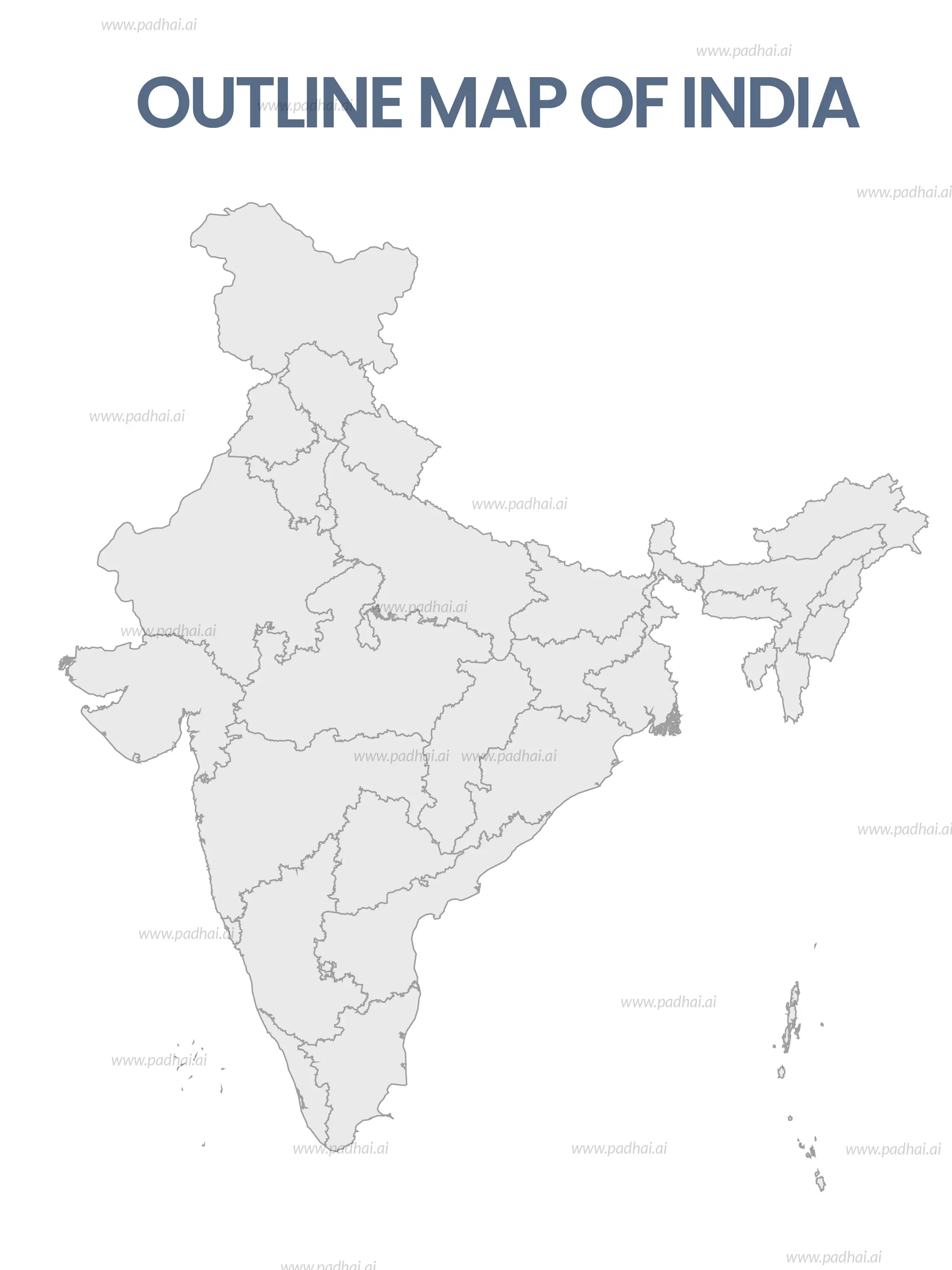 Outline Map of India